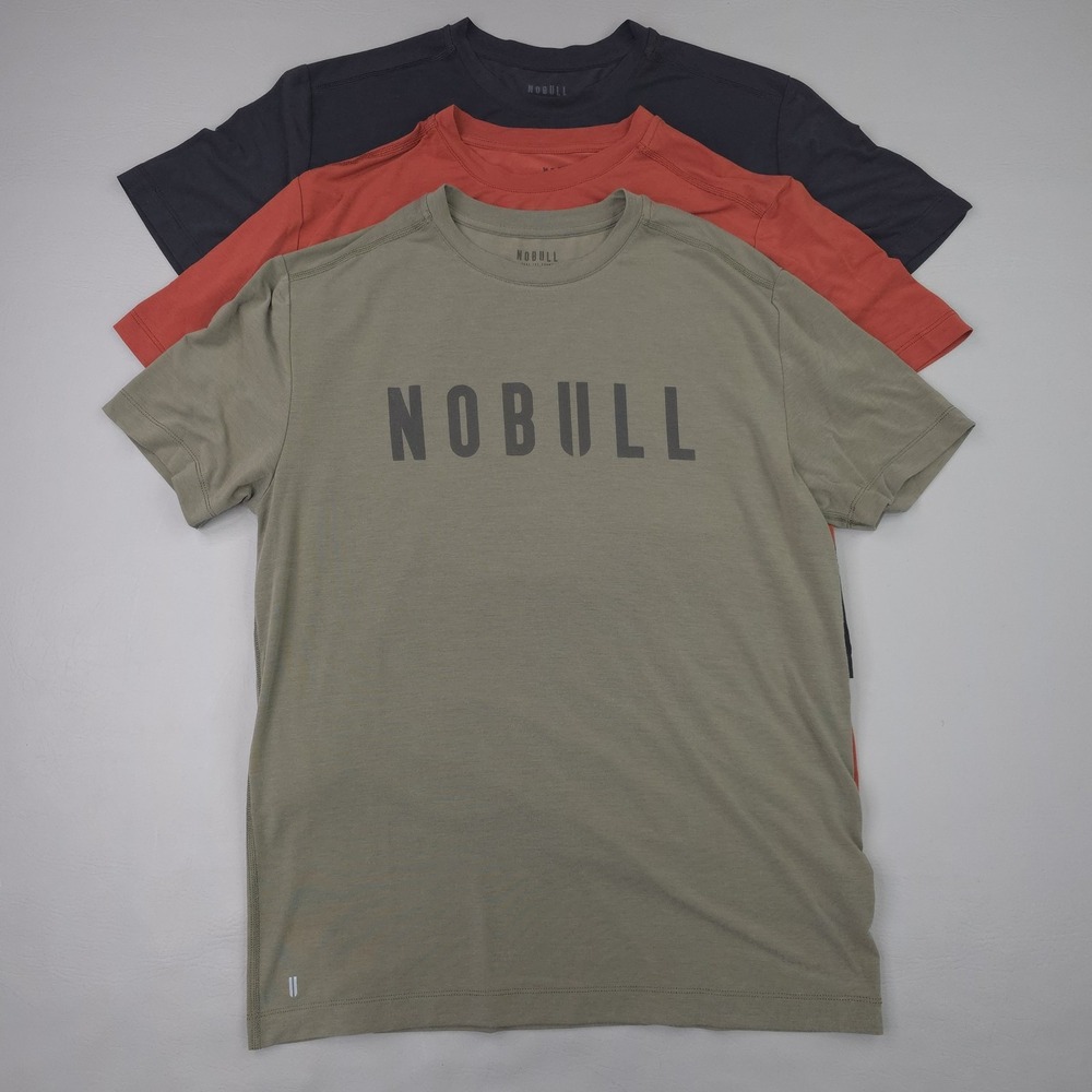NOBULL Shirt Mens Large Multicolor Logo Performance Tee Lot Of 3 CrossFit